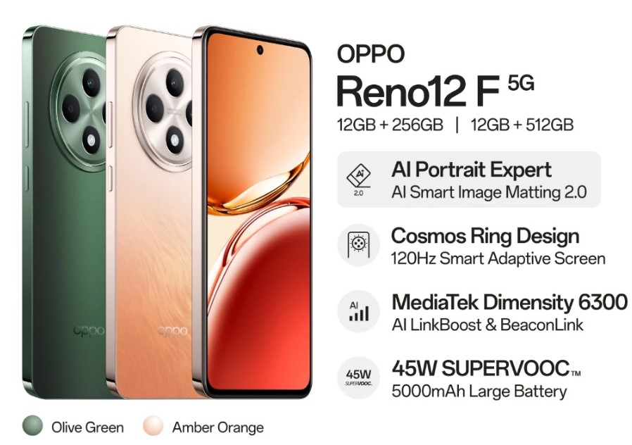 OPPO Reno12 F 5G Spesifikasi dan Harganya Di Indonesia